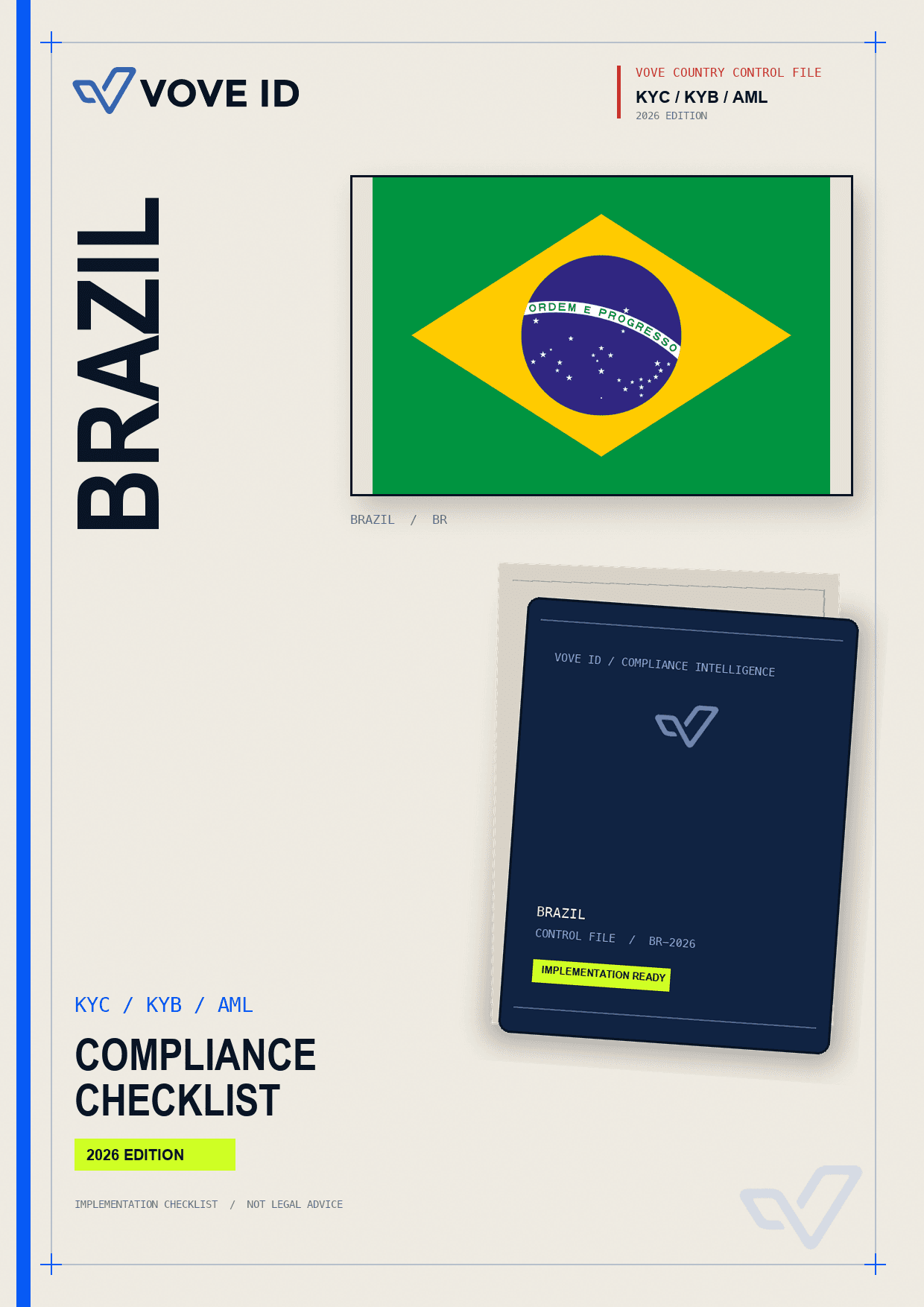 Brazil KYC, KYB and AML compliance checklist cover