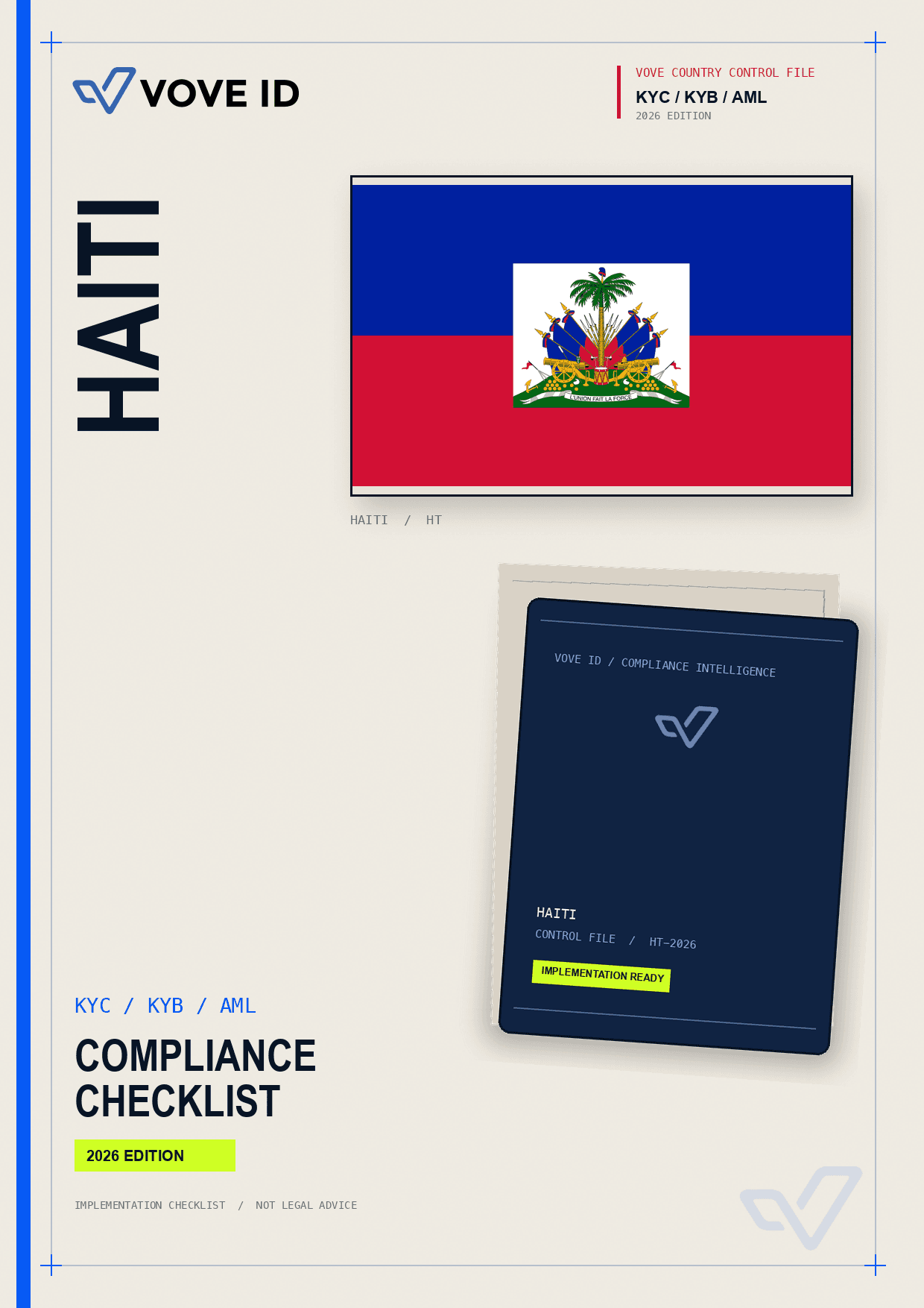 Haiti KYC, KYB and AML compliance checklist cover