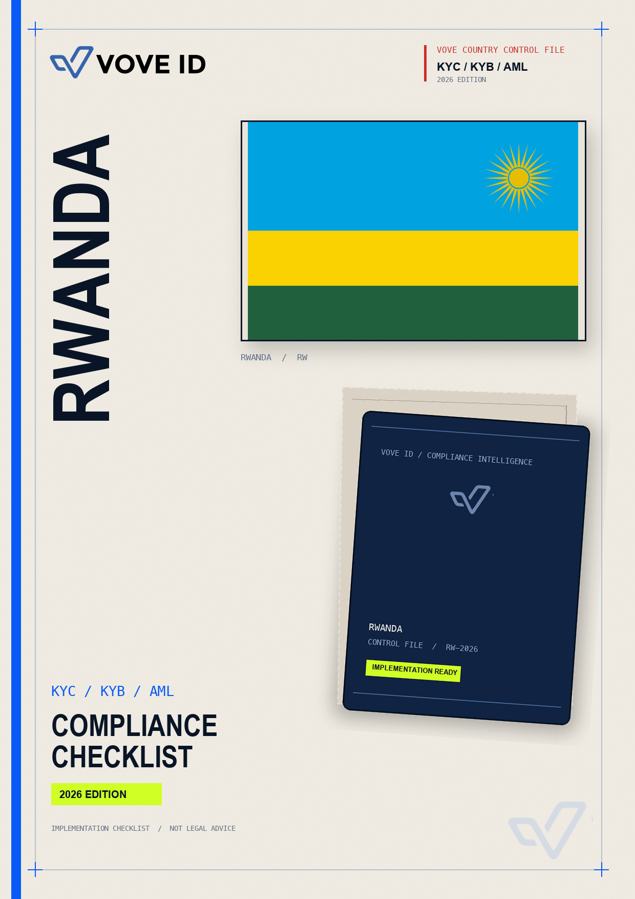 غلاف قائمة VOVE ID للامتثال KYC وKYB وAML الخاصة بـ رواندا
